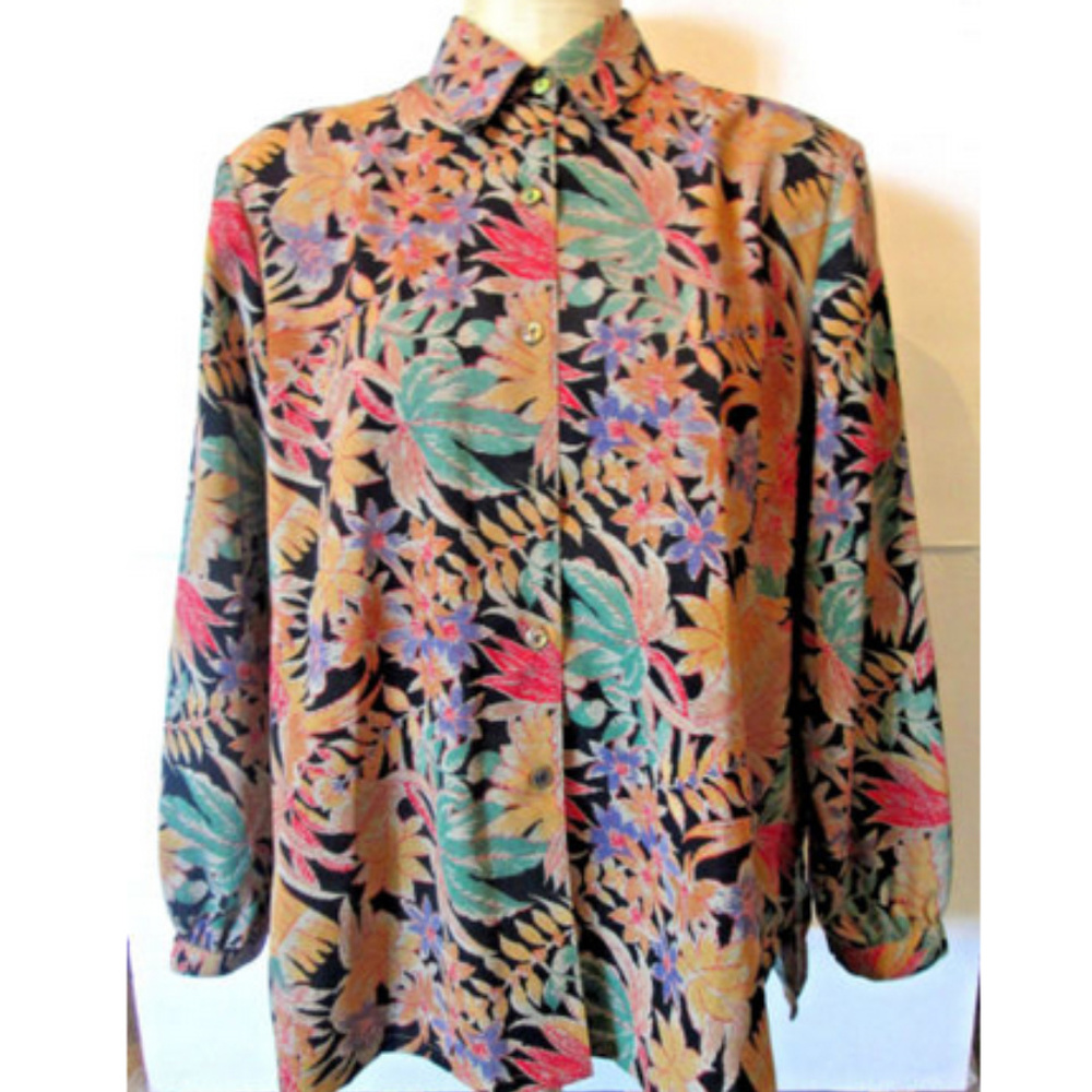 TAK HIGH FASHION XXL- 2X BUTTON UP TOP LNG SLEEVE